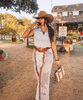 Wrangler Aztec Sherpa Trim Crossbody Purse Set-Country Glam Outfits